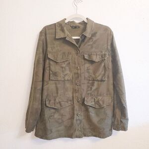 TOPSHOP Woman’s Camo Utility Jacket Size 4 Camouflage